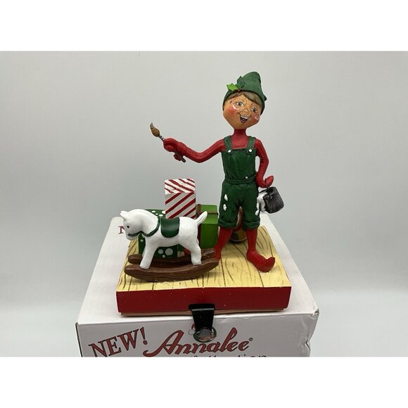 Annalee Mantel Collection Vintage Reindeer Stocking Holder in Original Box - Picture 5 of 16